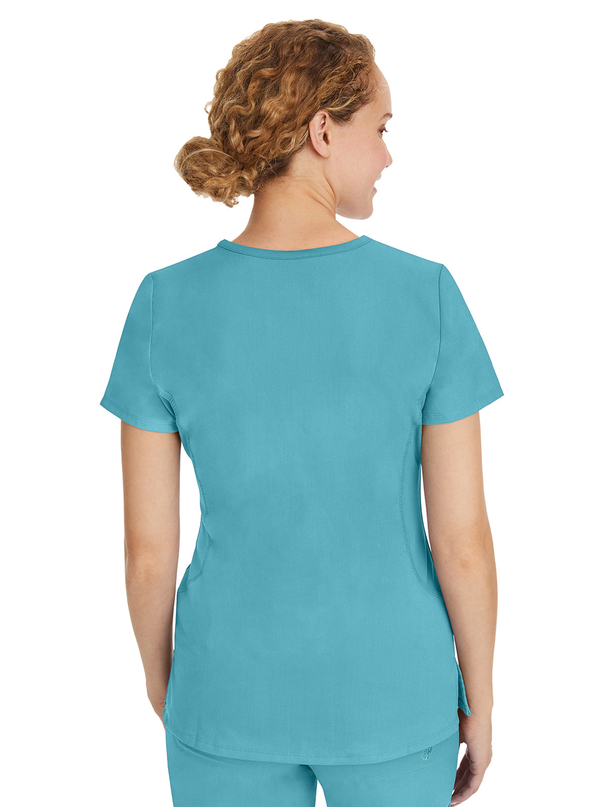 Women's 2-Pocket Juliet Stylish V-Neck Top - 2245 - Spectra Blue