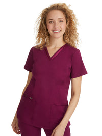 Women's 3-Pocket Jasmin Ribbon Trim Top - 2278 - Wine