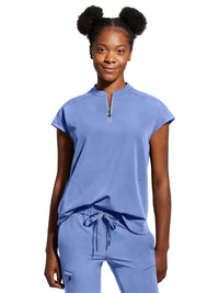 Women's 2-Pocket Sandy Mandarin Collar Top - 2286 - Ceil