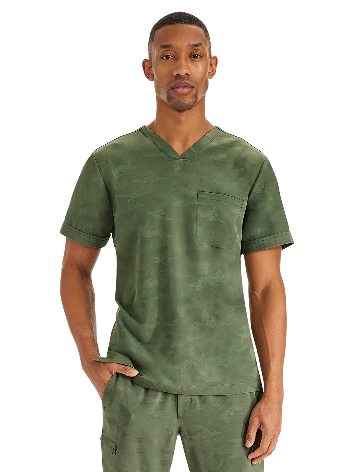 Men's Box Pleat Top - 2360 - Olive