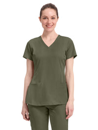 Women's 4-Pocket Monica V-Neck Top - 2500 - Olive