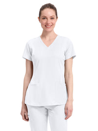 Women's 4-Pocket Monica V-Neck Top - 2500 - White