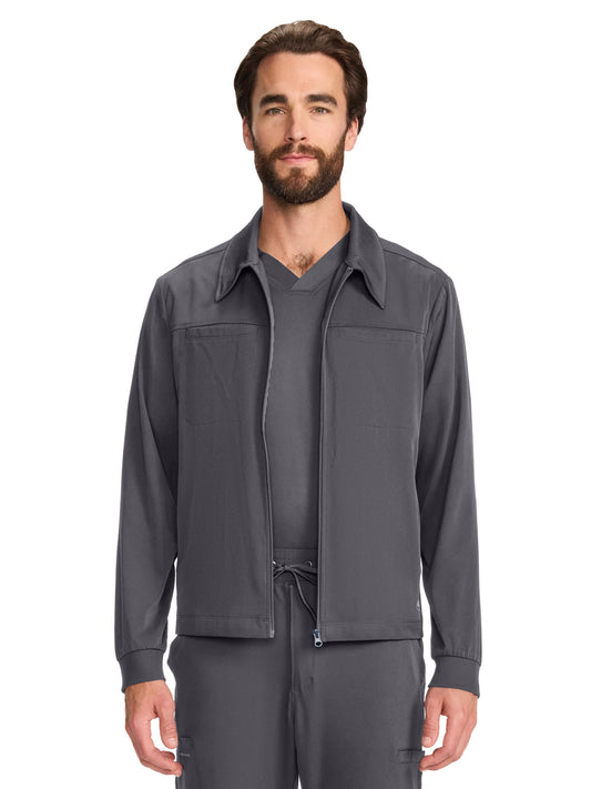 Men's 7-Pocket Zip Front Jacket - 322 - Pewter