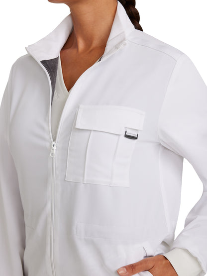 Women's 4-Pocket Utility Jacket - 360 - White Gardenia