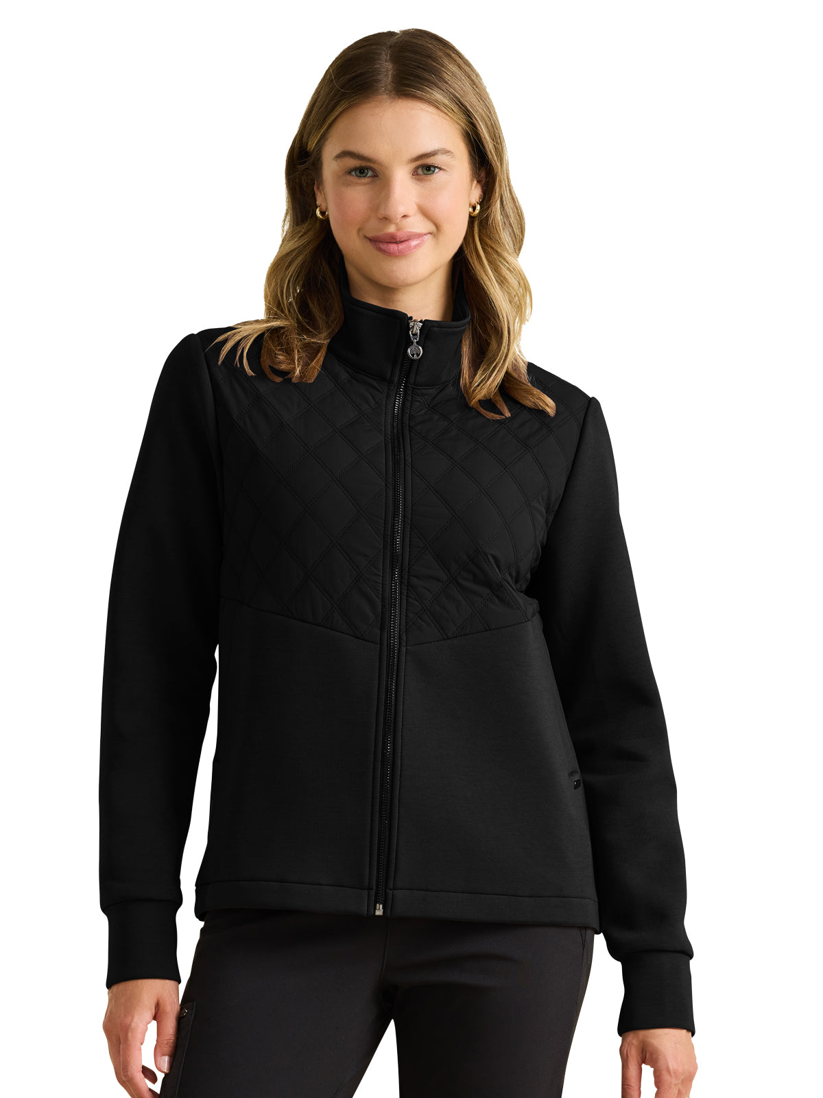 Women's 3-Pocket Zip Front Jacket - 378 - Black