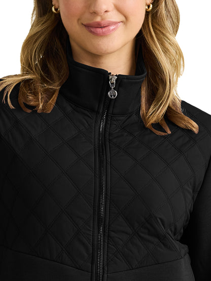 Women's 3-Pocket Zip Front Jacket - 378 - Black