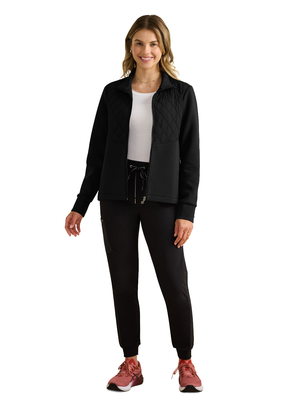 Women's 3-Pocket Zip Front Jacket - 378 - Black