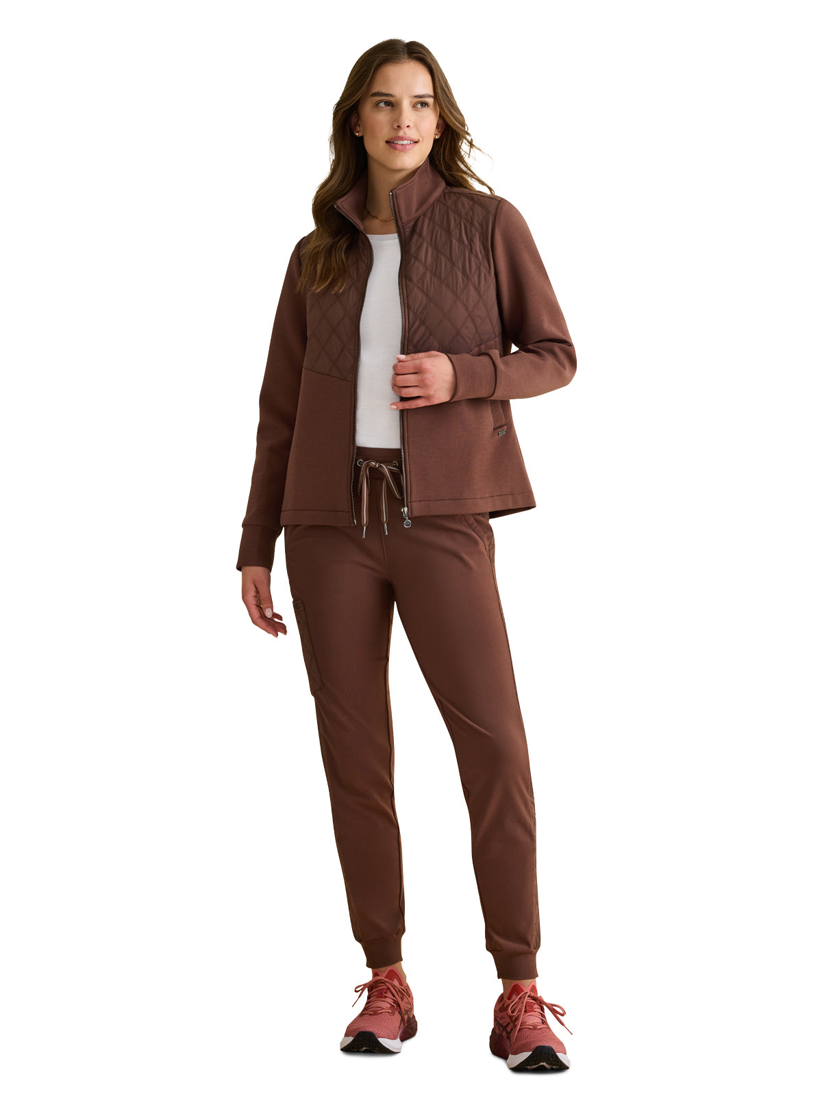 Women's 3-Pocket Zip Front Jacket - 378 - Cocoa Brown