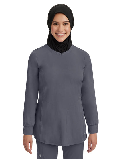 Women's Long Sleeve Top - 4001 - Pewter