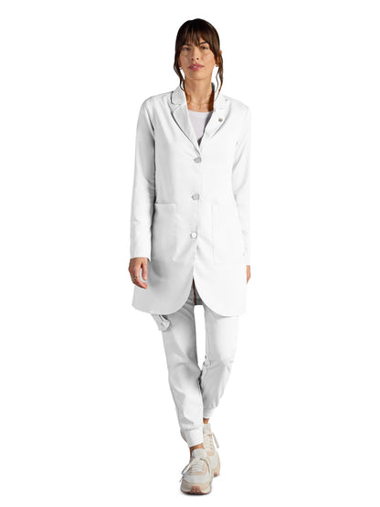 Women's Vera 34" Modernist Lab Coat - 402A - DWHITE