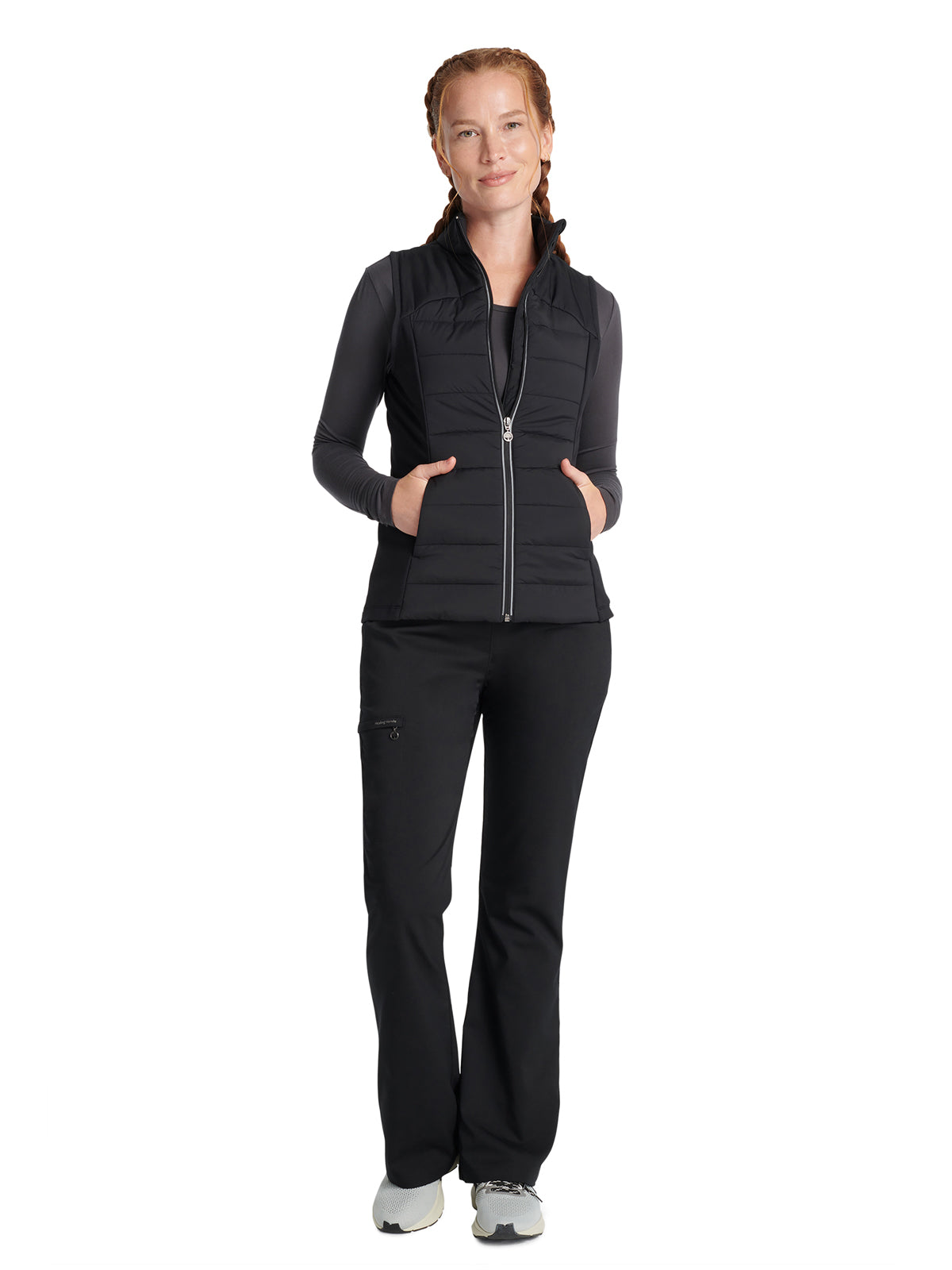 Women's 7-Pocket Quilted Vest - 500F - Black