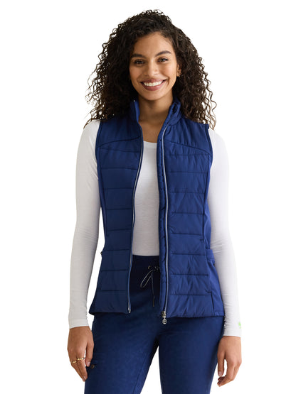 Women's 7-Pocket Quilted Vest - 500F - Navy