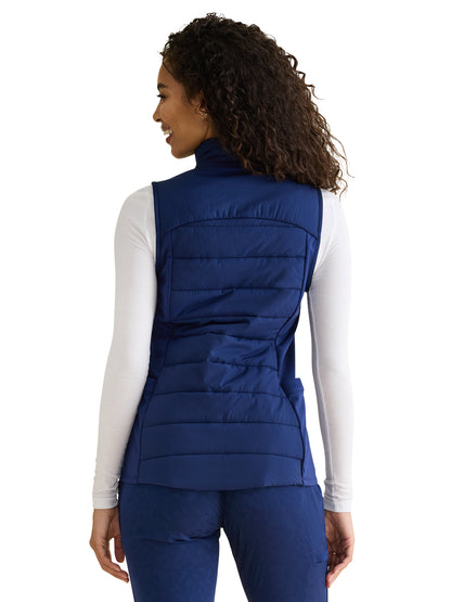 Women's 7-Pocket Quilted Vest - 500F - Navy