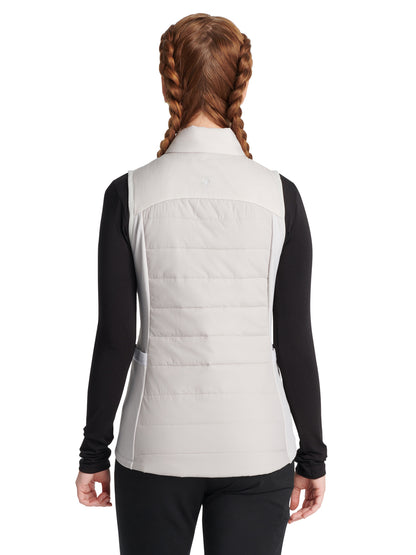 Women's 7-Pocket Khloe Quilted Vest - 500F - Silver