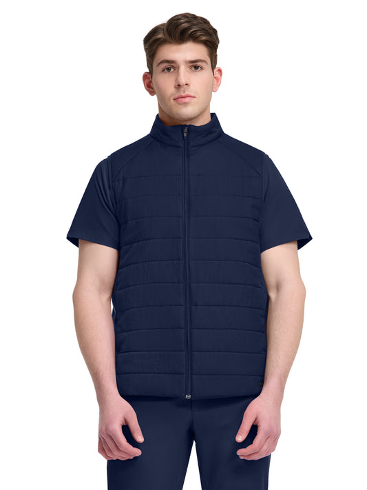 Men's 4-Pocket Zip Front Vest - 501F - Navy