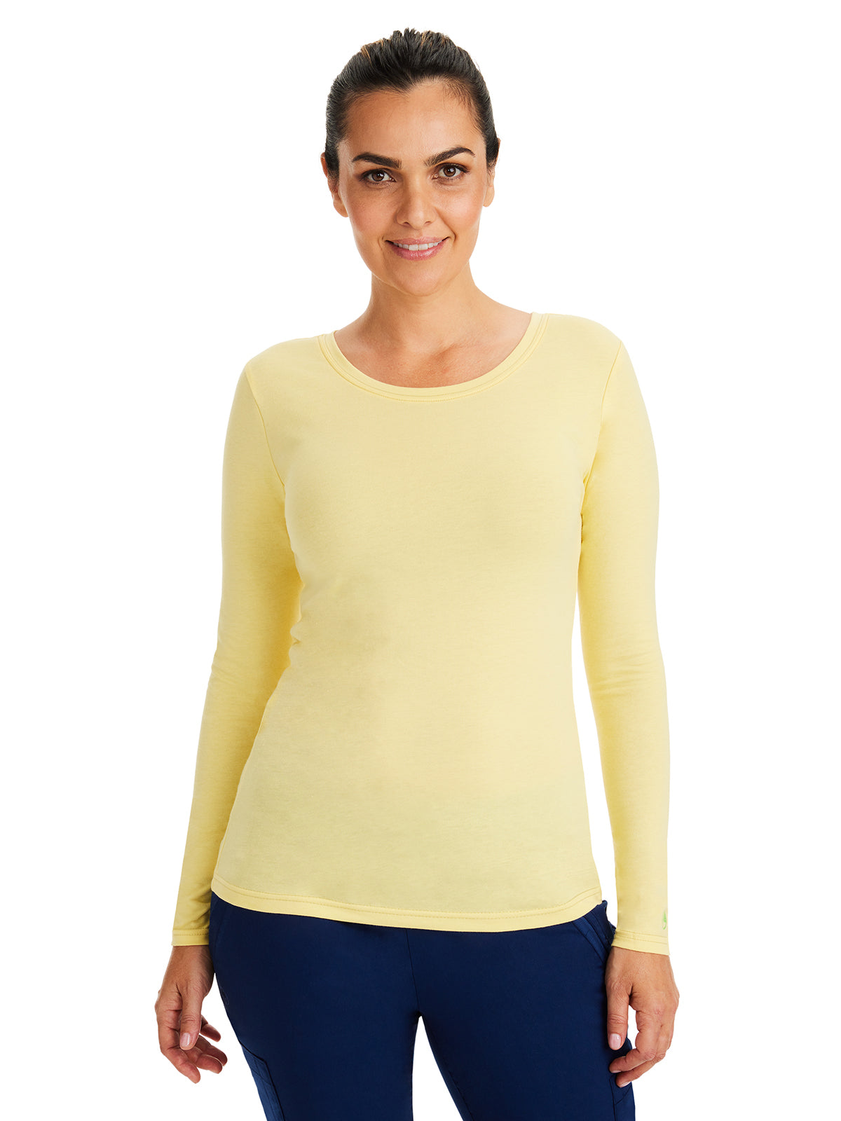 Women's Pocketless Melissa Long Sleeve Underscrub Tee - 5047 - Canary