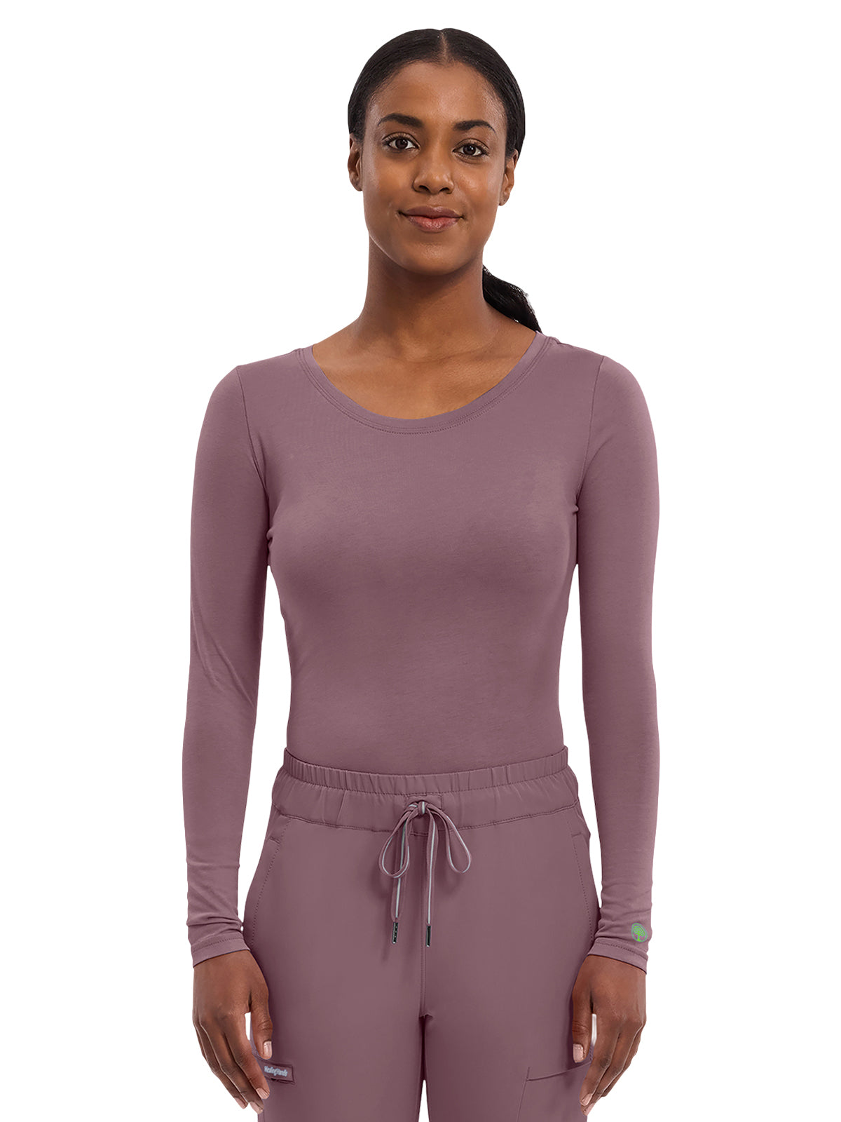 Women's Pocketless Melissa Long Sleeve Underscrub Tee - 5047 - Elderberry