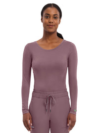 Women's Pocketless Melissa Long Sleeve Underscrub Tee - 5047 - Elderberry