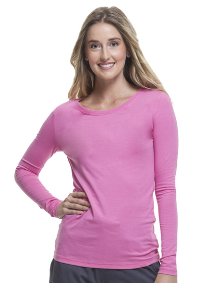Women's Pocketless Melissa Long Sleeve Underscrub Tee - 5047 - Nectar