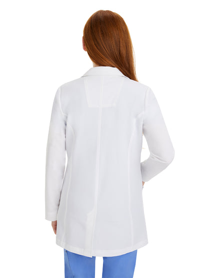 Women's Two-Pocket 31" Consultation Notched Collar Lab Coat - 5053 - White