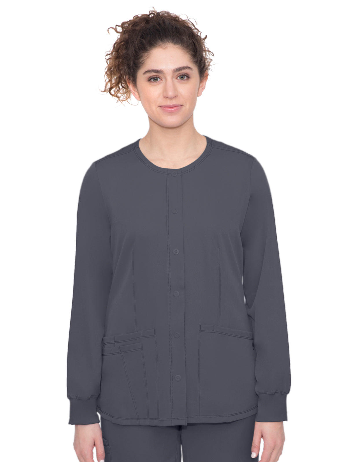 Women's 4-Pocket Megan Snap Front Jacket - 5500 - Pewter