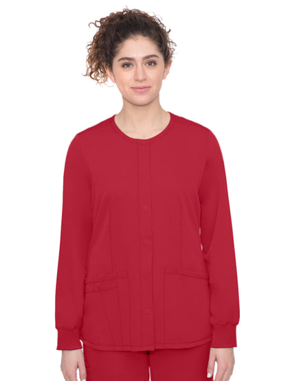 Women's 4-Pocket Megan Snap Front Jacket - 5500 - Red