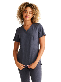 Women's 2-Pocket Jolie Camo Top - 601 - Pewter