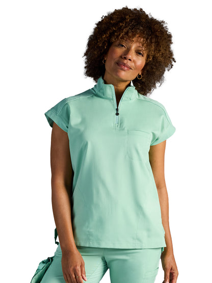 Women's Vienna Quarter-Zip Scrub Top - 603A - Desert Sage