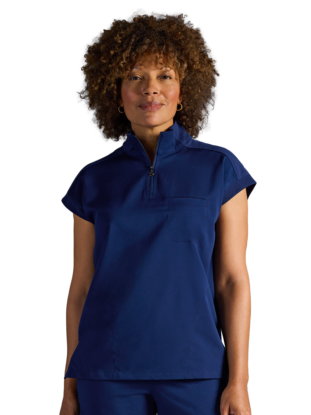 Women's Vienna Quarter-Zip Scrub Top - 603A - DNavy