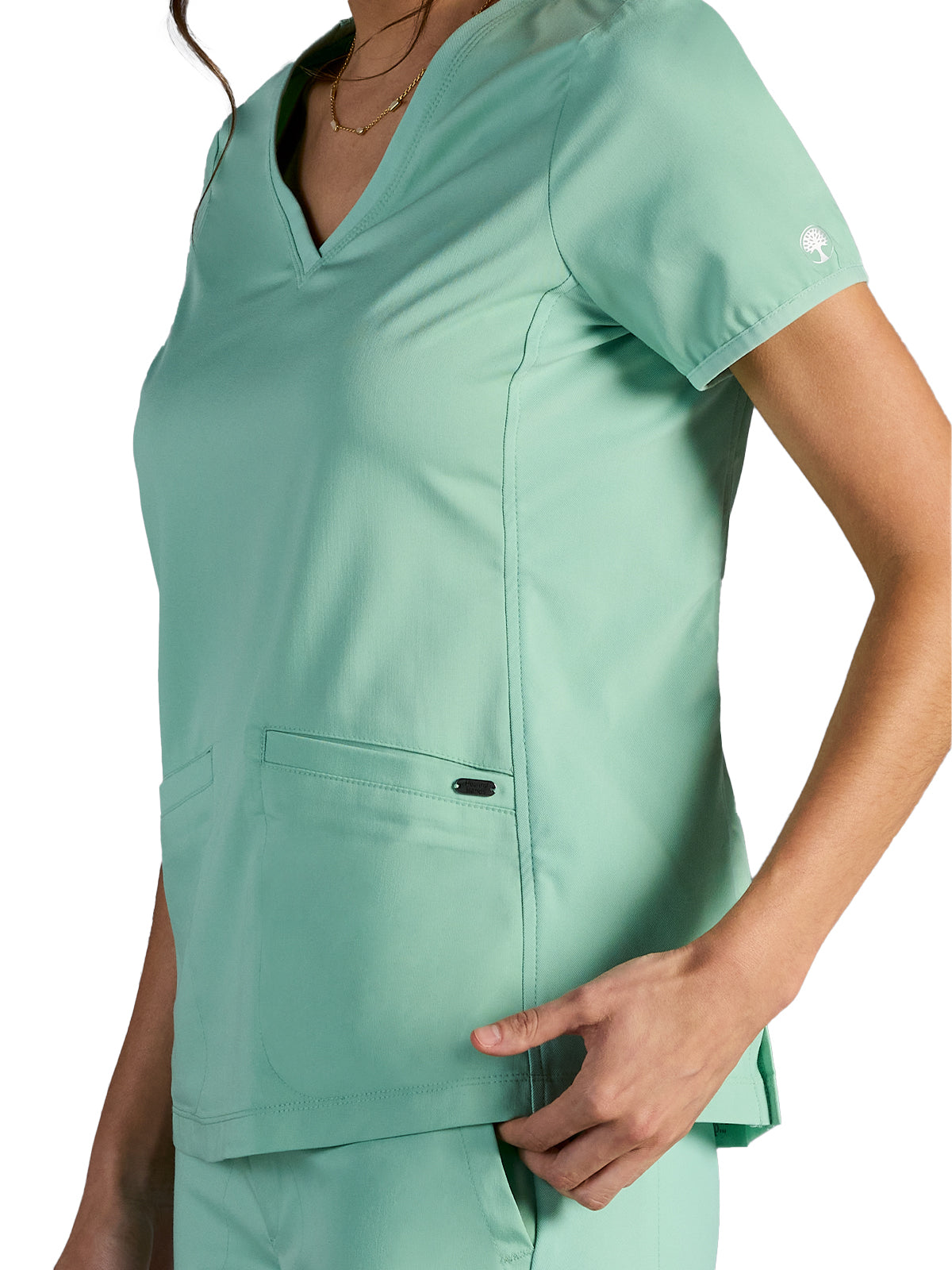 Women's Vivian V-Neck Scrub Top - 604A - Desert Sage