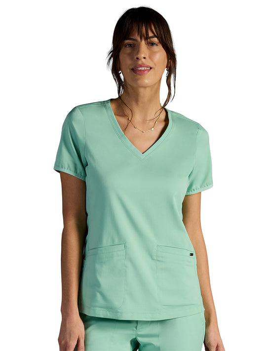 Women's Vivian V-Neck Scrub Top - 604A - Desert Sage