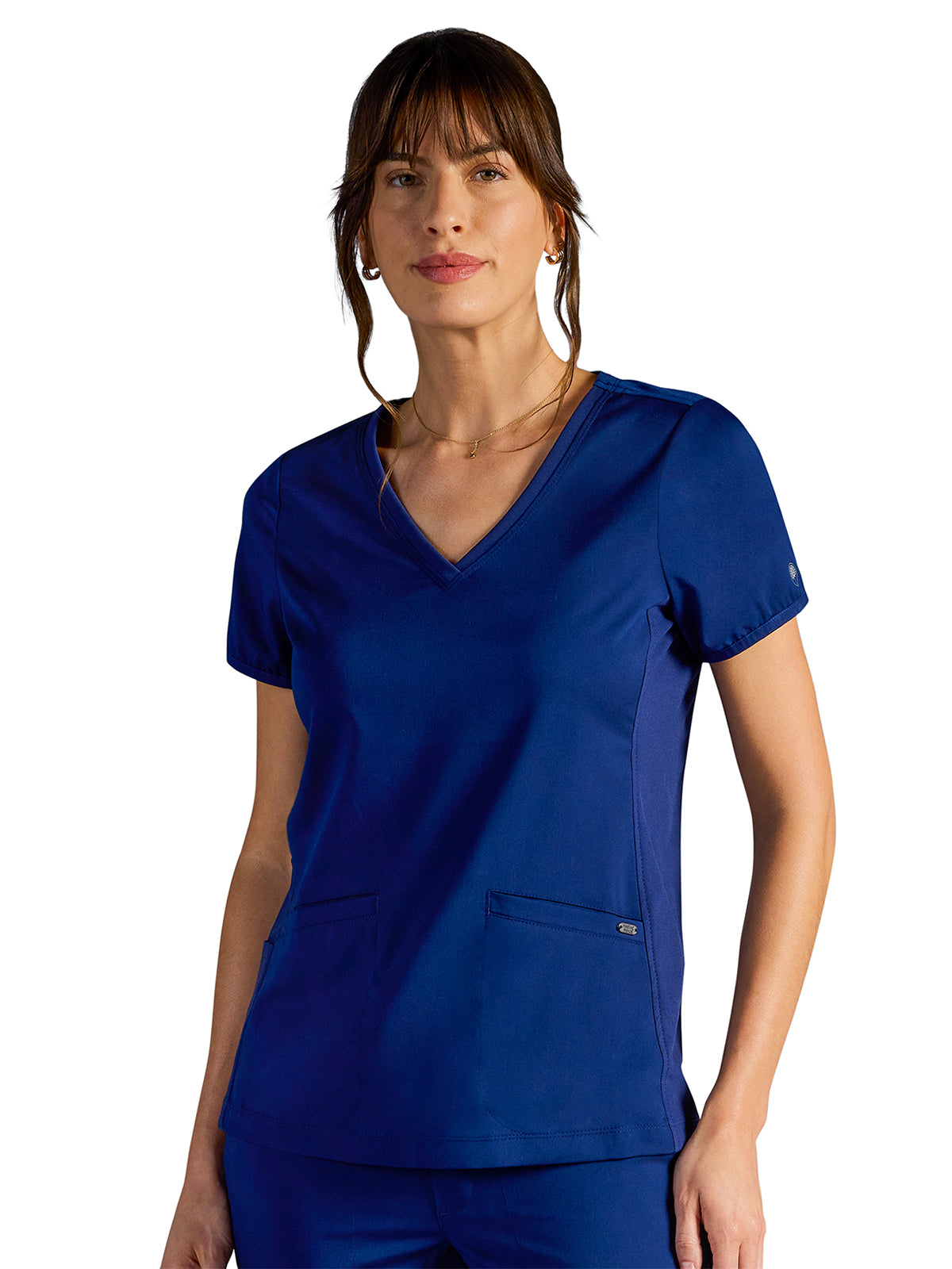 Women's Vivian V-Neck Scrub Top - 604A - DNavy