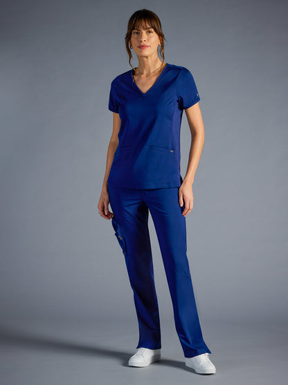 Women's Vivian V-Neck Scrub Top - 604A - DNavy