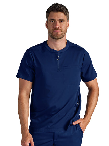 Men's Victor Quarter-Zip Scrub Top - 605A - DNavy