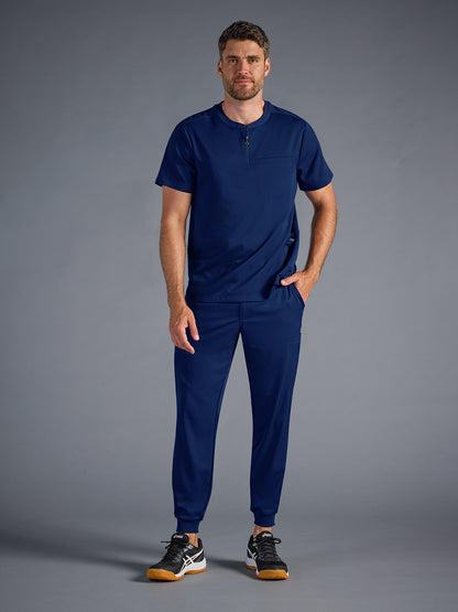 Men's Victor Quarter-Zip Scrub Top - 605A - DNavy