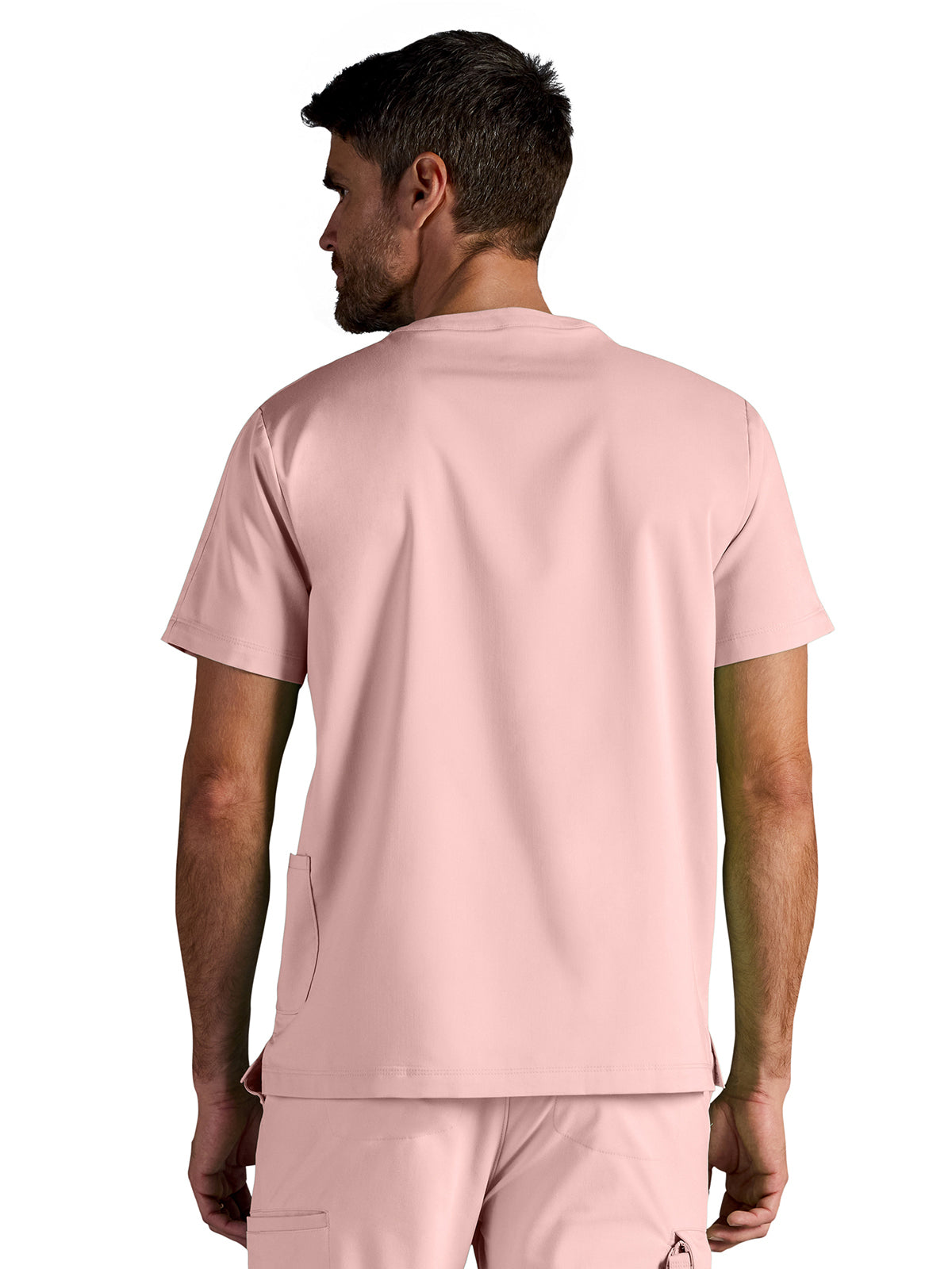 Men's Victor Quarter-Zip Scrub Top - 605A - Peach Cloud