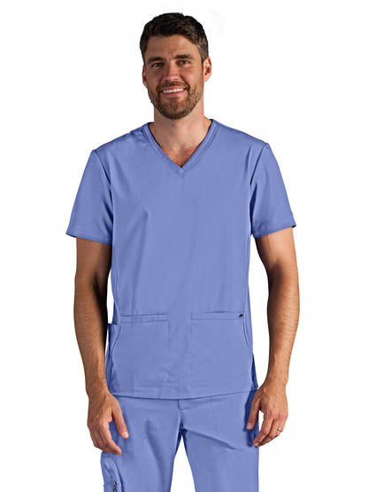 Men's Vincent V-Neck Scrub Top - 606A - Dciel