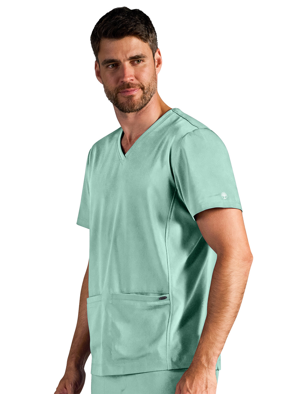 Men's Vincent V-Neck Scrub Top - 606A - Desert Sage