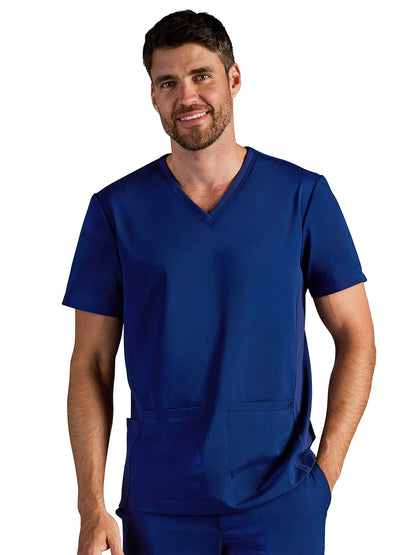 Men's Vincent V-Neck Scrub Top - 606A - DNavy