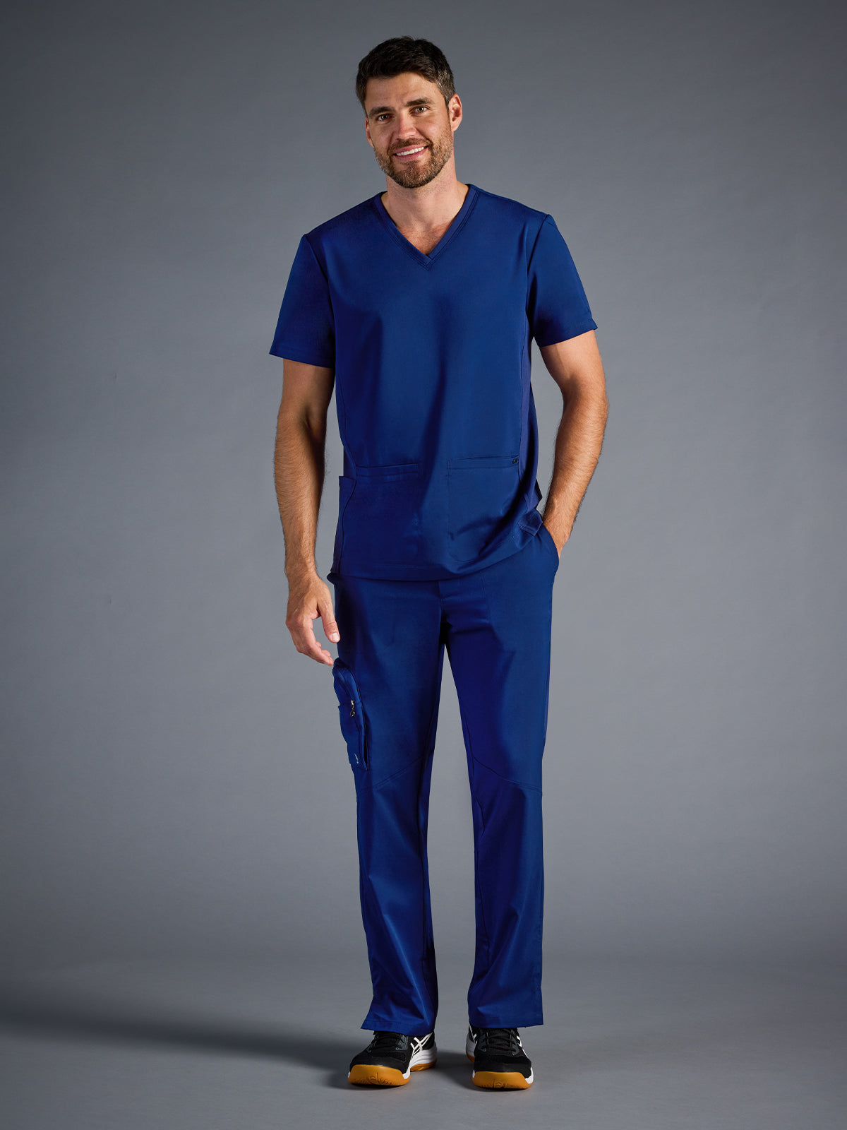 Men's Vincent V-Neck Scrub Top - 606A - DNavy