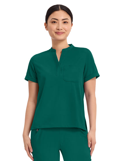 Women's 1-Pocket Macy Mandarin Top - 650 - Hunter