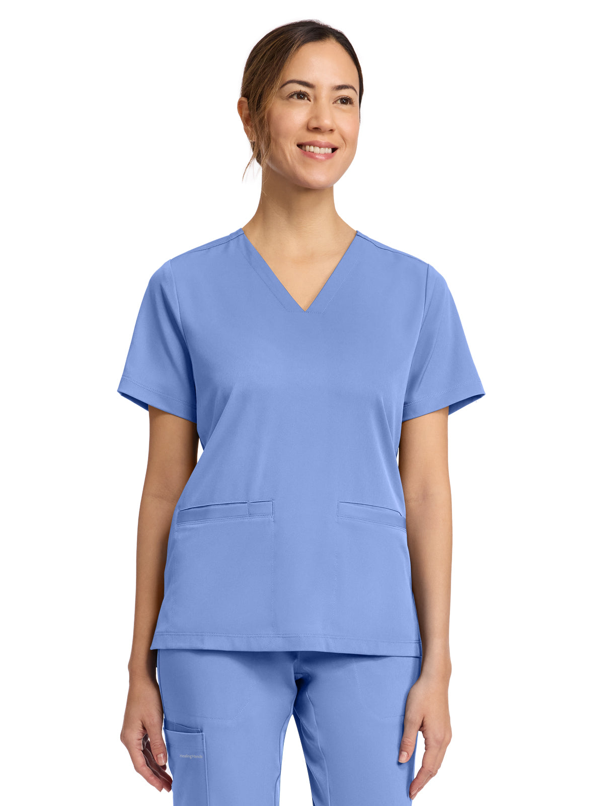 Women's 3-Pocket V-Neck Top - 653 - Ceil