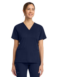 Women's 3-Pocket V-Neck Top - 653 - Navy