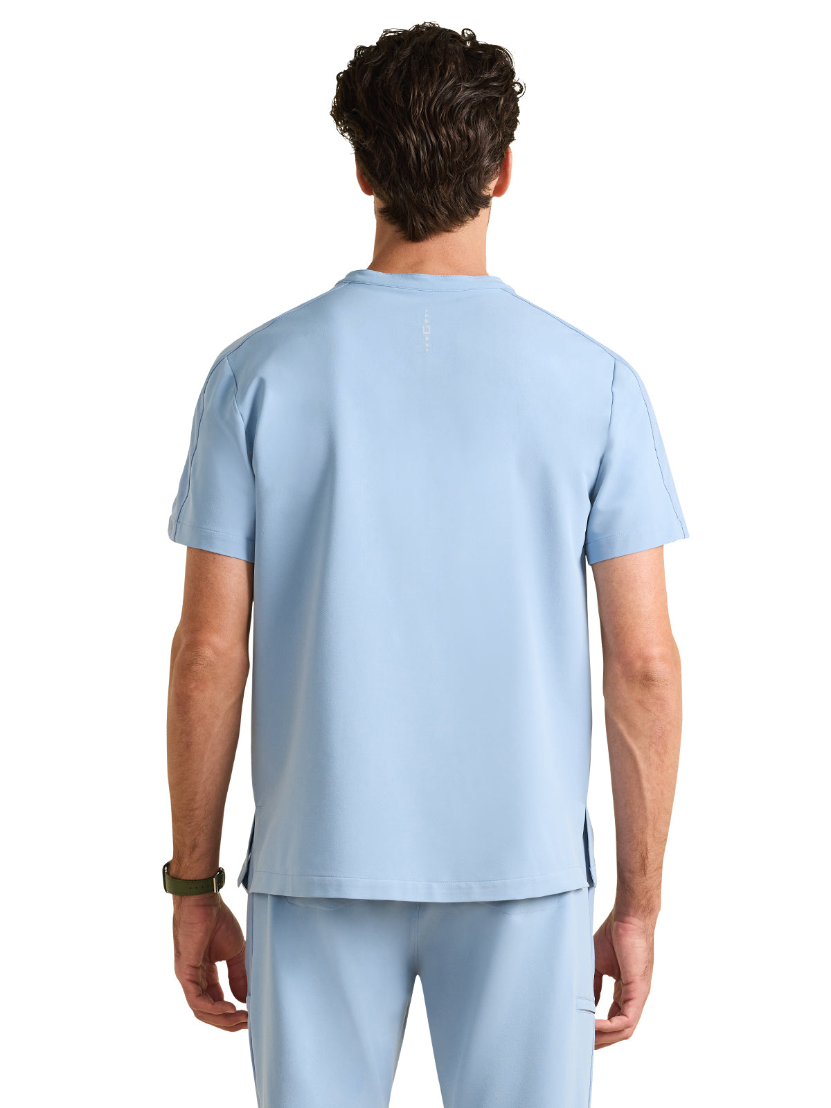 Men's 1-Pocket Mandarin Collar Scrub Top - 701 - Icy Blue