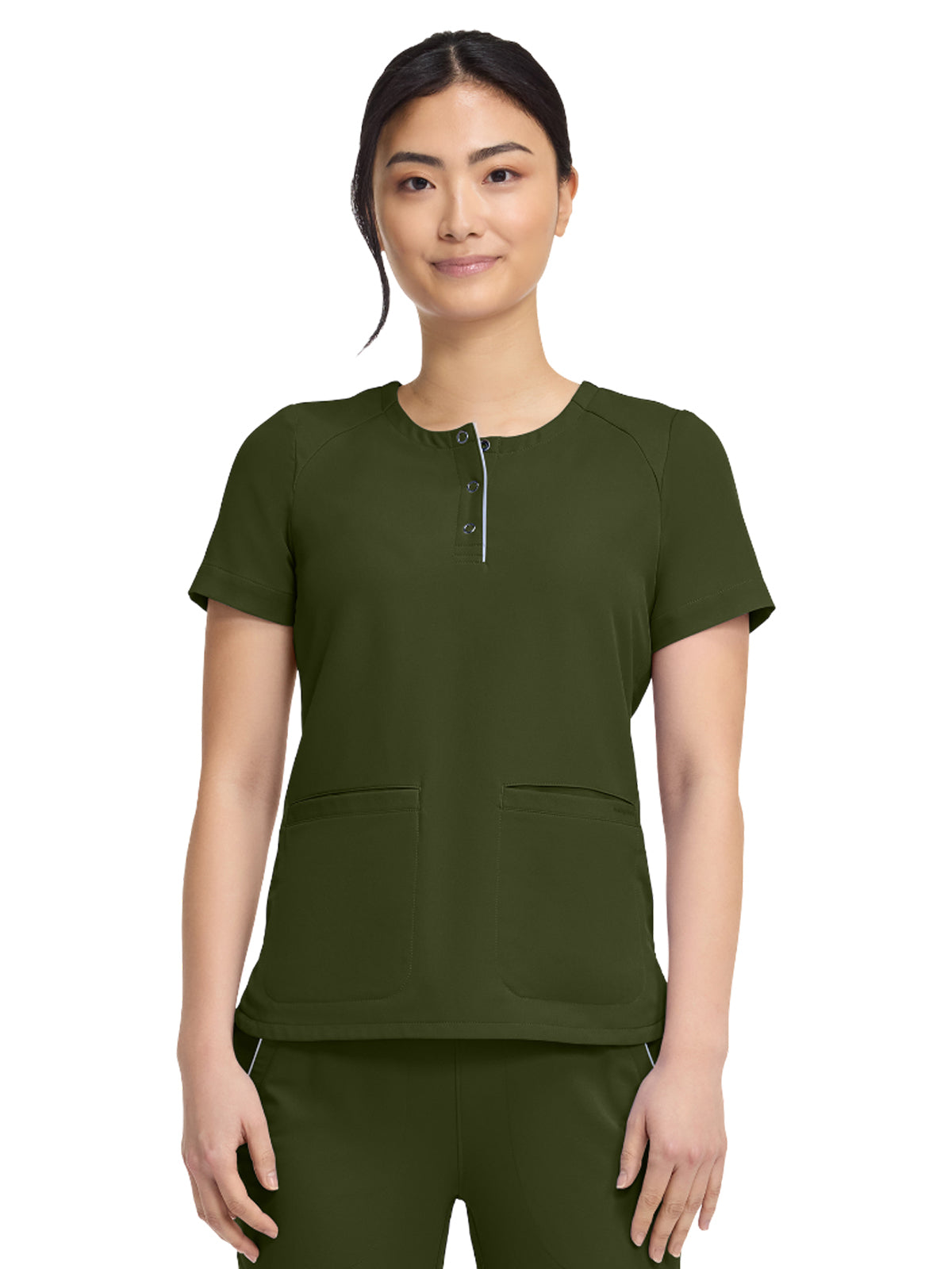 Women's 3-Pocket Crew Neck Top - 702 - Dark Pine