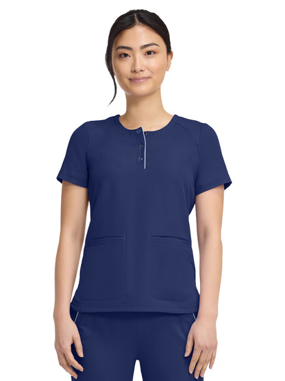 Women's 3-Pocket Crew Neck Top - 702 - Navy