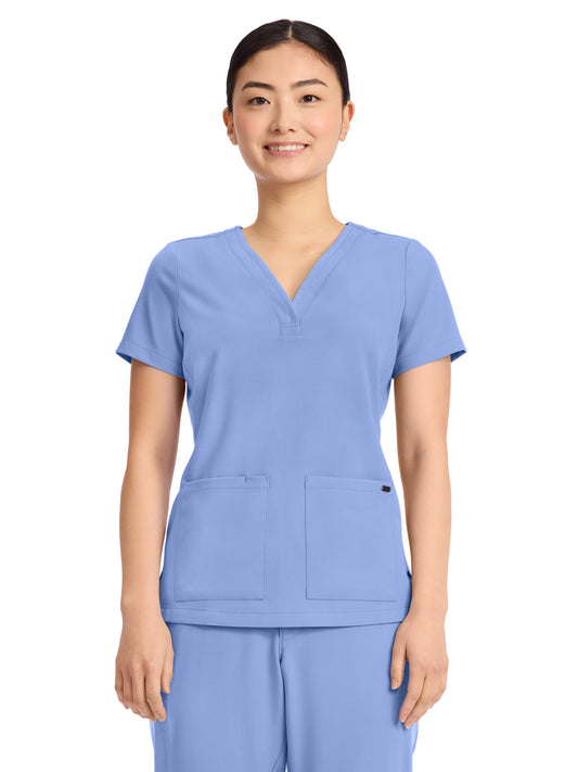 Women's 3-Pocket Y-Neck Top - 751 - Ceil