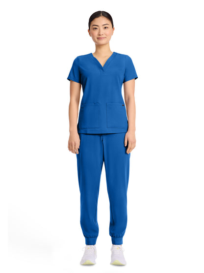 Women's 3-Pocket Y-Neck Top - 751 - Royal