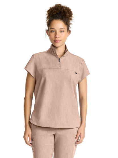 Women's 1-Pocket Partial Zip Top - 752 - Desert Taupe