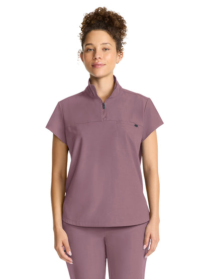 Women's 1-Pocket Partial Zip Top - 752 - Elderberry